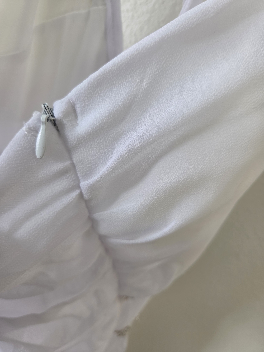 White Beaded V-Neck Maxi Dress - Picture 6 of 6